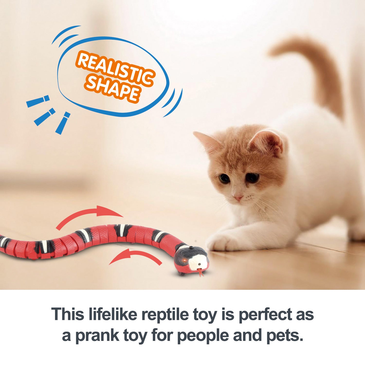 Smart Sensing Interactive Eletronic Snake Cat Toy
